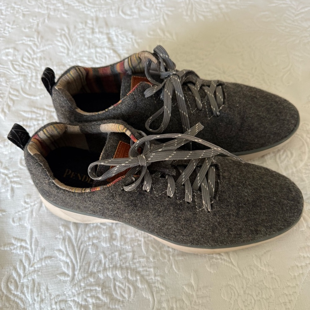 Pendleton Gray Wool Sneakers. Size 9 - image 1